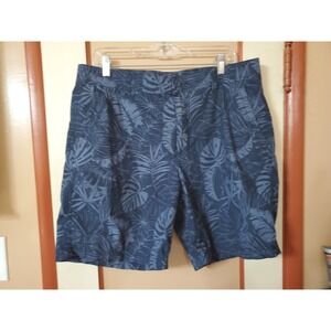 Columbia Men's Shorts Blue Hawaiian Size 36 Outdoor Hiking Adult Cotton
